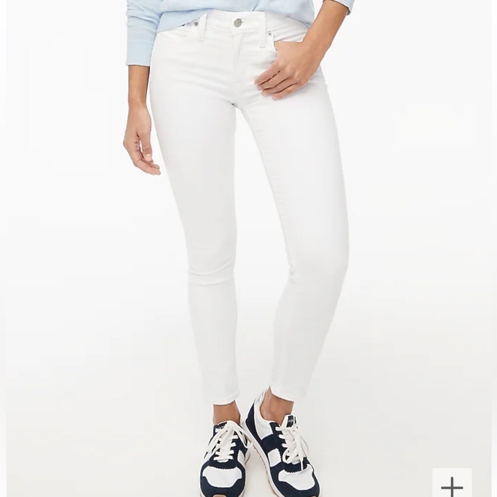 J Crew Factory 8"-rise white‎ skinny jean in signature stretch size 31 NWT AW377